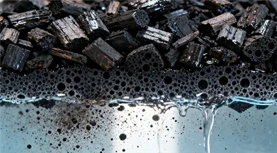 Hoe filtert actieve kool water?